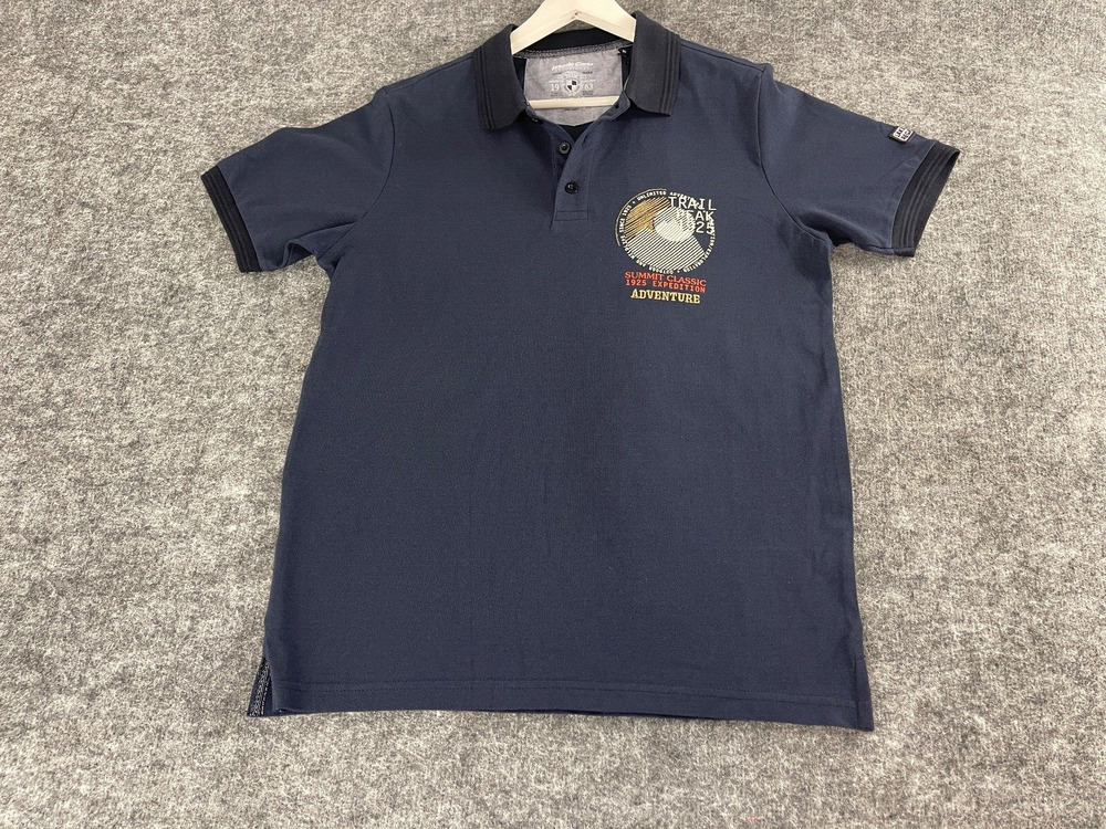 Monte Carlo Polo Shirt Mens XLarge Navy Blue Embroidered Team Cotton S/S N327